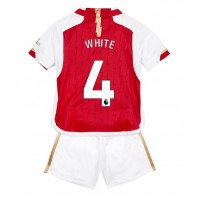 Arsenal Benjamin White #4 Hemmadräkt Barn 2023-24 Kortärmad (+ Korta byxor)